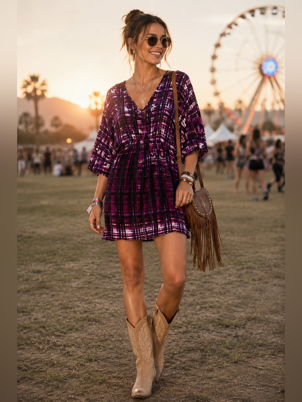 Maeve Petal Palette Dolman Sleeve Dress XS petite Anthropologie
